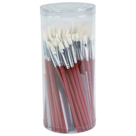 True Flow Synthetic Paint Brushes, Assorted Sizes, Set Of 72 PK